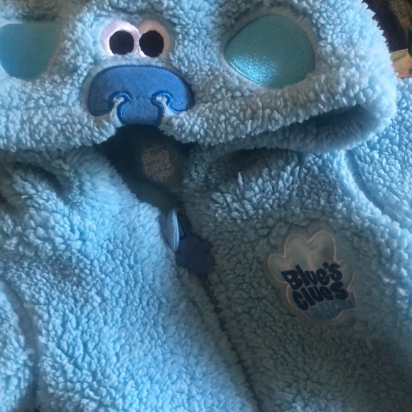 Kids Y2k Blue clues nickelodeon rare blue Sherpa jacket - Picture 11 of 14